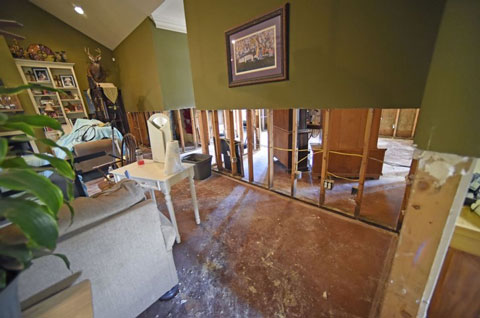 Water Damage From a Pipe Lead Plumbing Preventive Maintenance in Tulsa